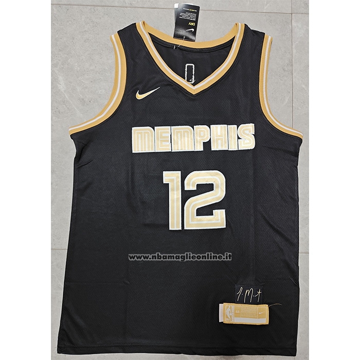 Maglia Memphis Grizzlies Ja Morant #12 Select Series Or Nero